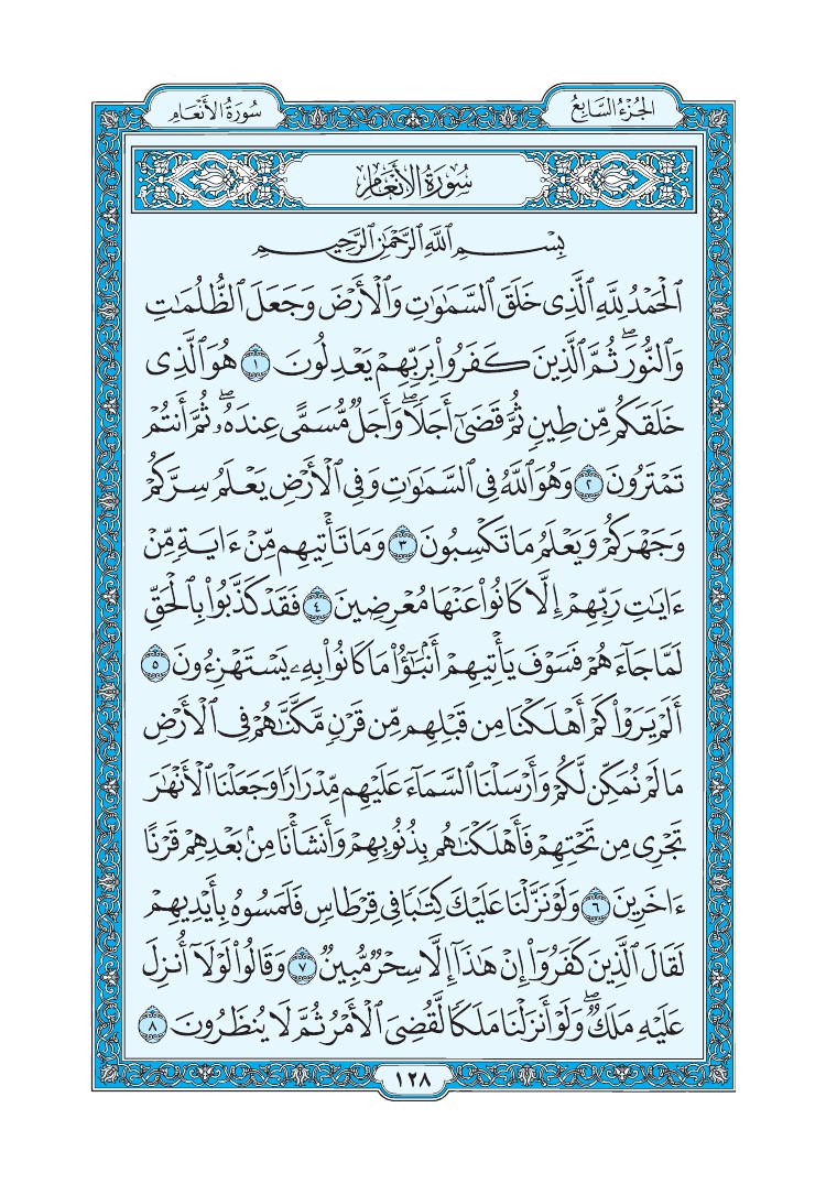 تفسير سورة الأنعام الصفحة 128 من القرآن الكريم